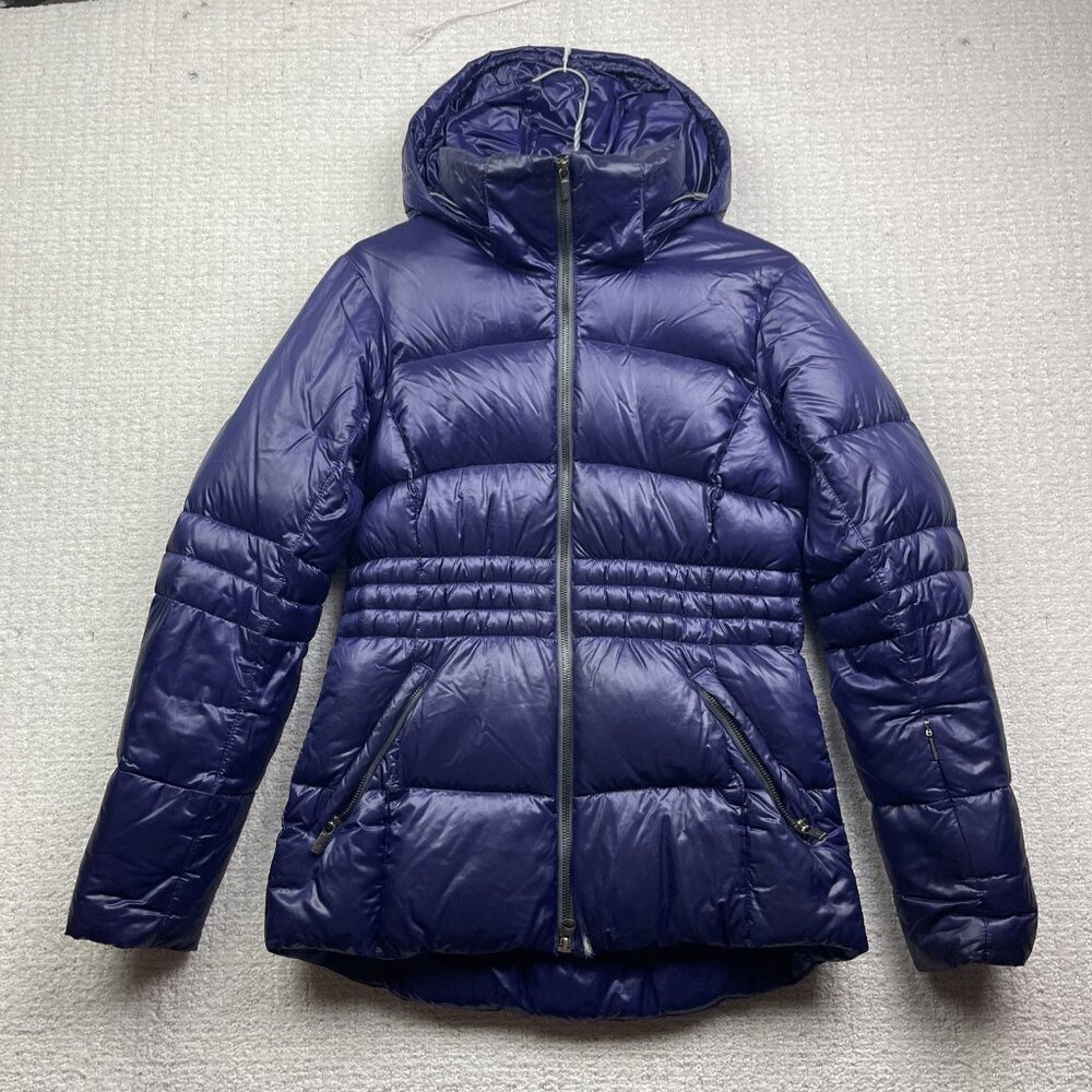 Columbia Down Puffer Quilted Jacket Winter Hooded Omni-Heat Purple Women's XS